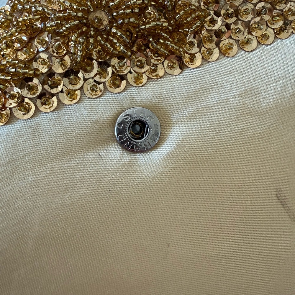 Vintage Star Brand Gold Beaded Sequin Evening Clutch - Picture 8 of 8